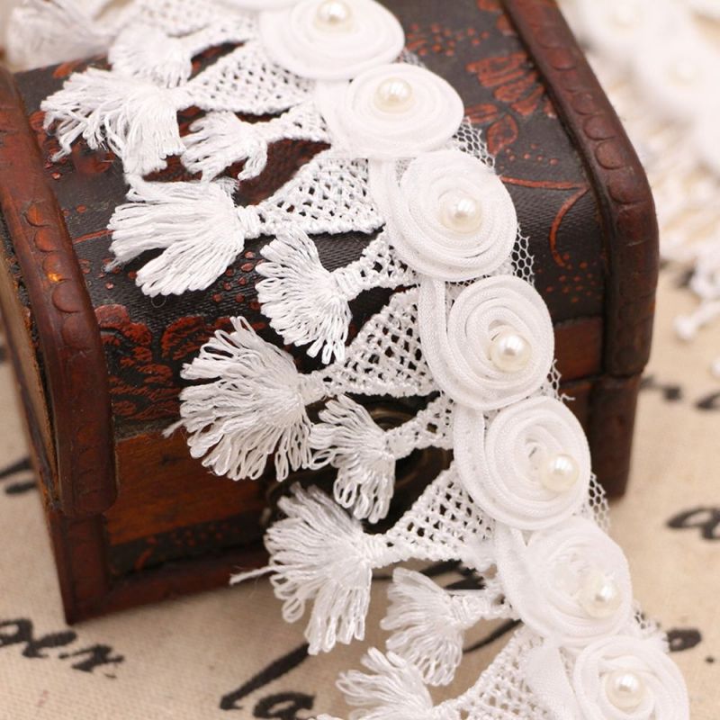3D Bridal Beaded Sequins Flower Trim Sold By Yard