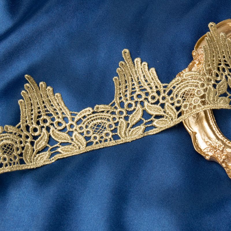 Sparkle Golden Lace Trim Ribbon For Accessories Home Decoration