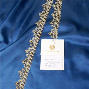 Ruban de garniture de dentelle d'or d'étincelle pour la décoration à la maison d'accessoires