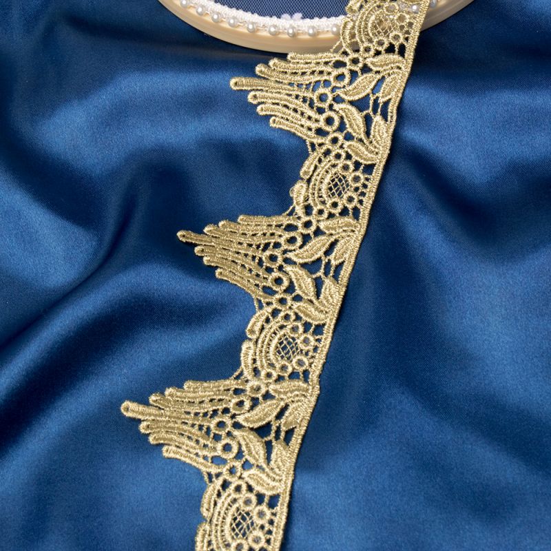 Sparkle Golden Lace Trim Ribbon For Accessories Home Decoration