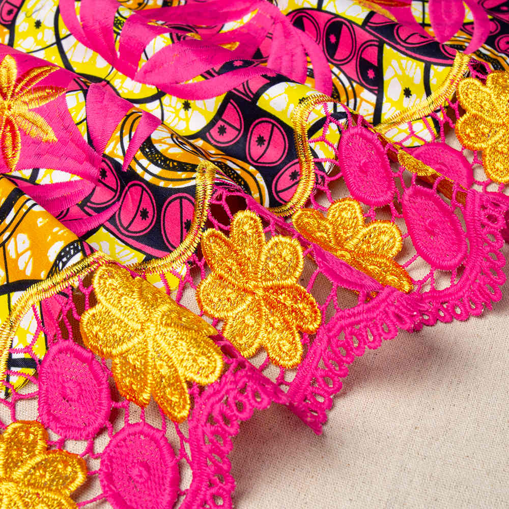 Китай Край красочного кругового шнурка искры многоцветный золотой для традиционной ткани платья, производитель