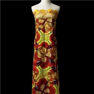Afrika Giysileri için Loral Sparkle Çiçek Nakış Polyester Kumaş