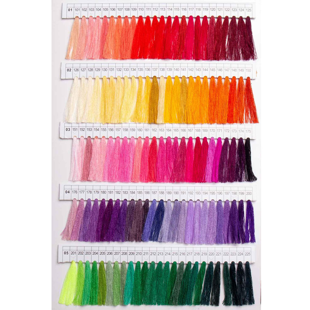 سباركل خيط خياطة 1000 لون بطاقة ملونة