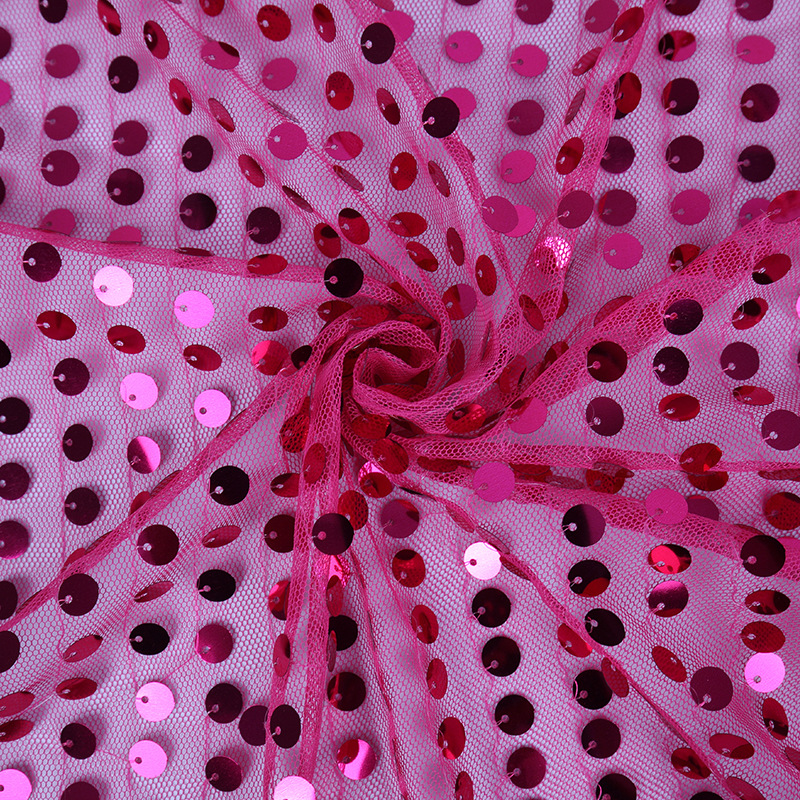 Китай Высокое качество 9 мм большая сетка с пайетками вышивка ткань блестящее сценическое платье тюль полиэфирная ткань красочная ткань с пайетками, производитель