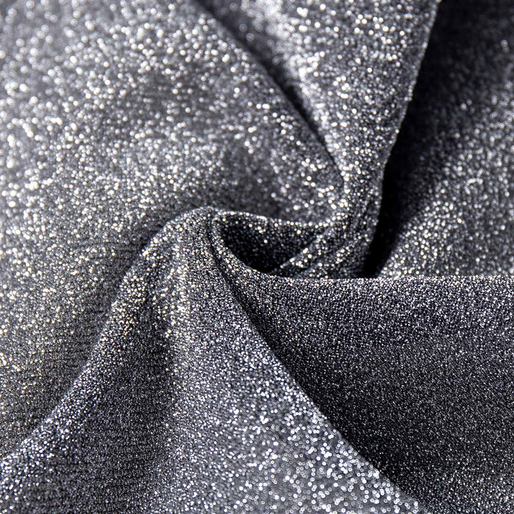 Factory Wholesale Heavyweight Stage Dress Stretch Polyester Fabric Mesh Gold Lurex Fabric Sparkle Silk Lurex Fabric