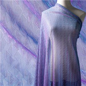 Hot Sale Mesh Lurex Fabric Gradient Bright Jacquard Silk Stage Fabric Polyester Moonlight Kain Lurex