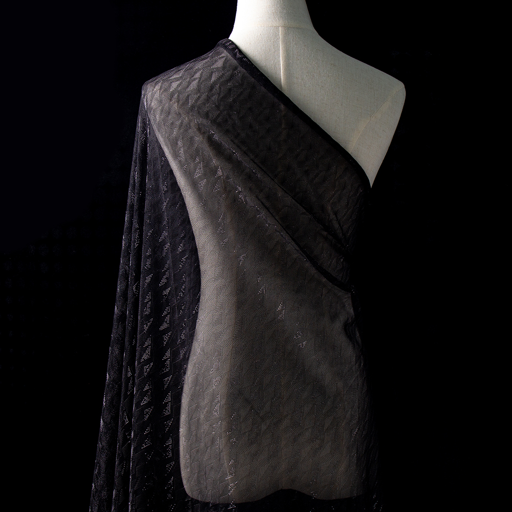 Hot Sale Mesh Lurex Fabric Gradient Bright Jacquard Silk Stage Fabric Polyester Moonlight Lurex Fabric