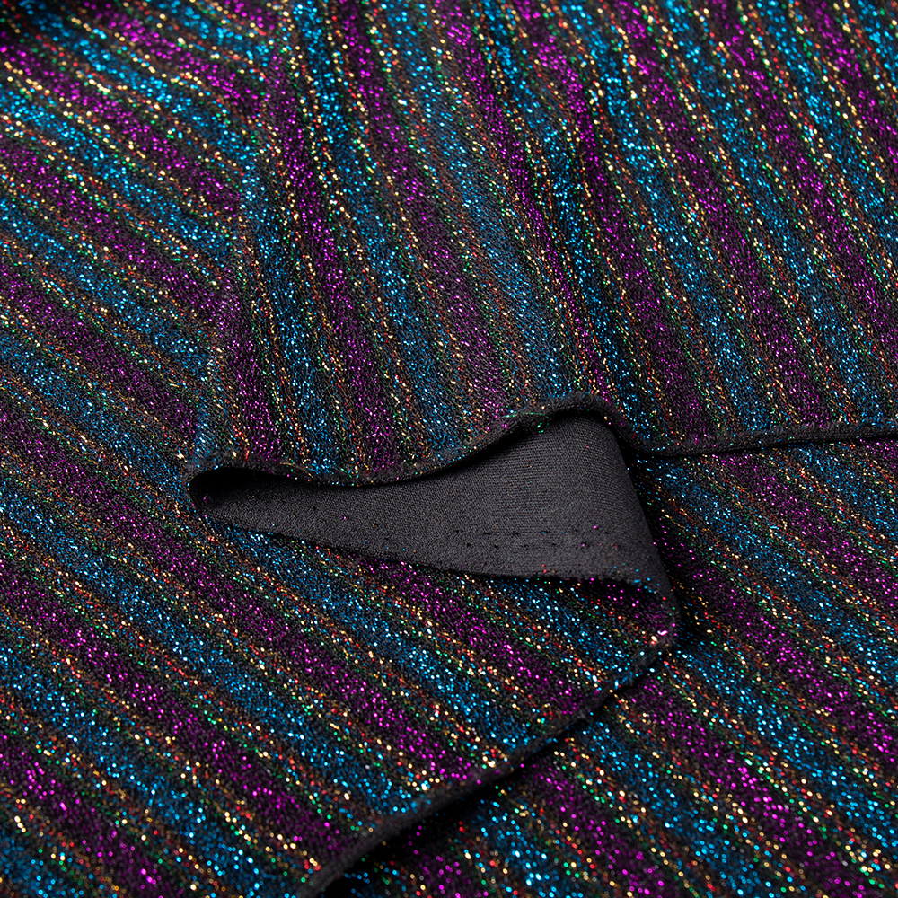 Китай Оптовая спандекс ткань для купальника бикини стрейч блестящие металлические ткани люрекс ткань, производитель