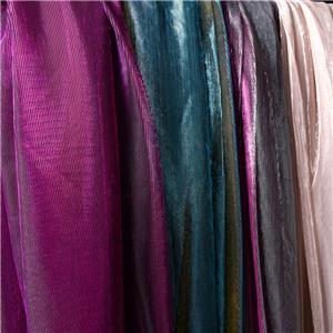 High-quality Lurex Fabric Color Changing Moonlight Elastic Two Tone Reflective Polyester Mesh Lurex Fabric