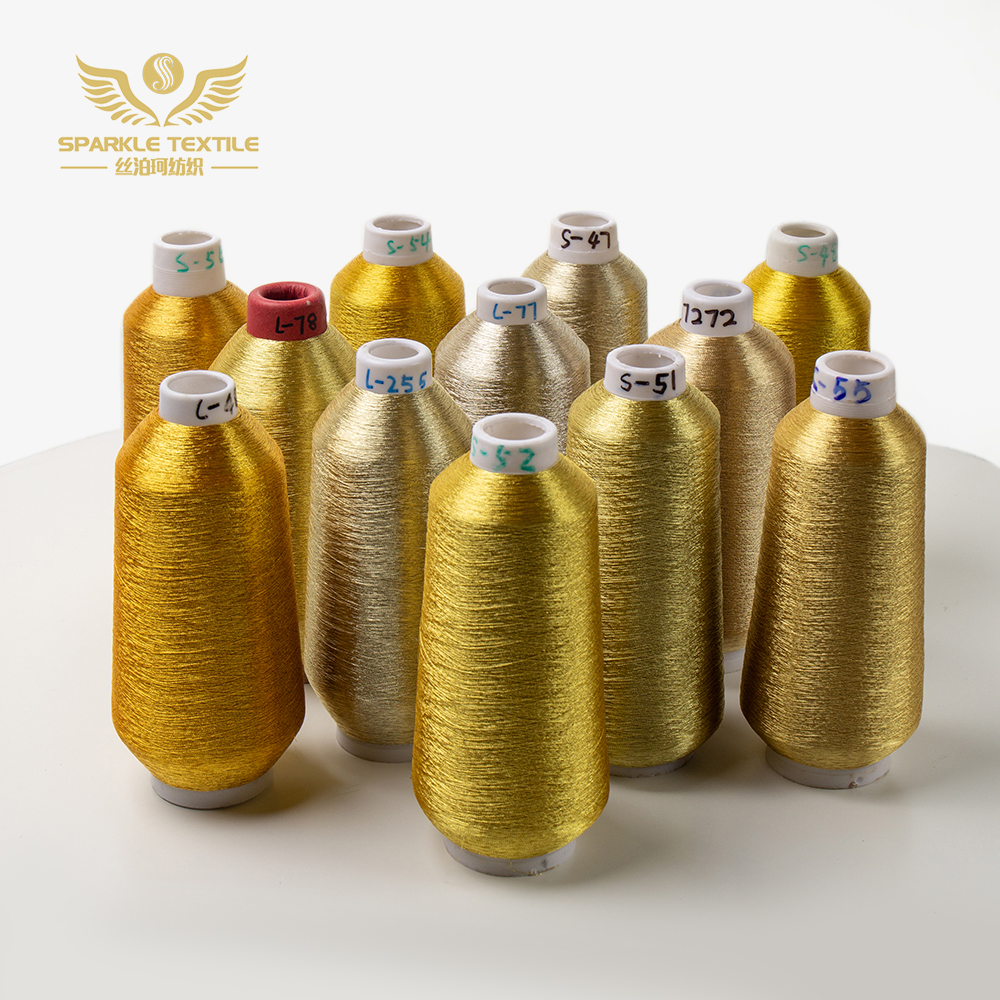 High Quality Same As Japanese Pure Silver Pure Gold ST-2 Color MS ST-Type Polyester Machine Threads Embroidery Metallic Yarn