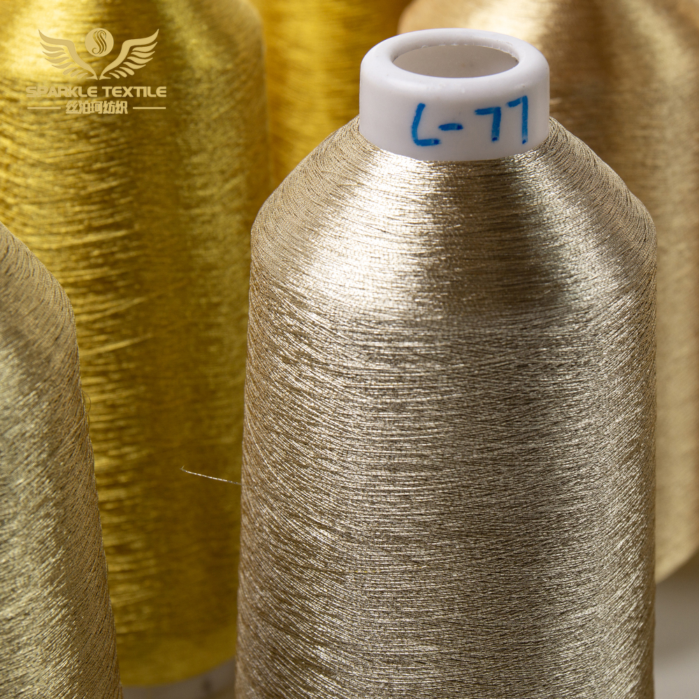 High Quality Same As Japanese Pure Silver Pure Gold ST-2 Color MS ST-Type Polyester Machine Threads Embroidery Metallic Yarn
