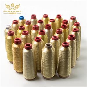 Fabrik wie japanisches reines Silber reines Gold Farbe MS ST-Typ Polyester-Maschinenfäden Stickerei Metallic-Garn