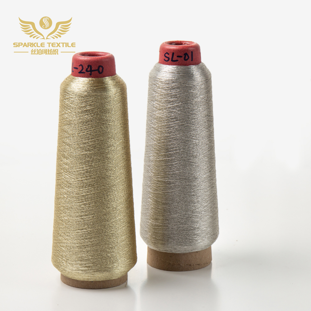 High Quality Same As Japanese Pure Silver Pure Gold Color MS ST-Type Polyester Machine Threads Embroidery Metallic Yarn