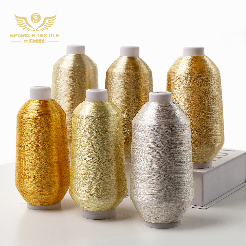Китай Низкая цена на заводе 250G MS типа Gold Embroidery Thread Metallic Thread Lurex Yarn, производитель