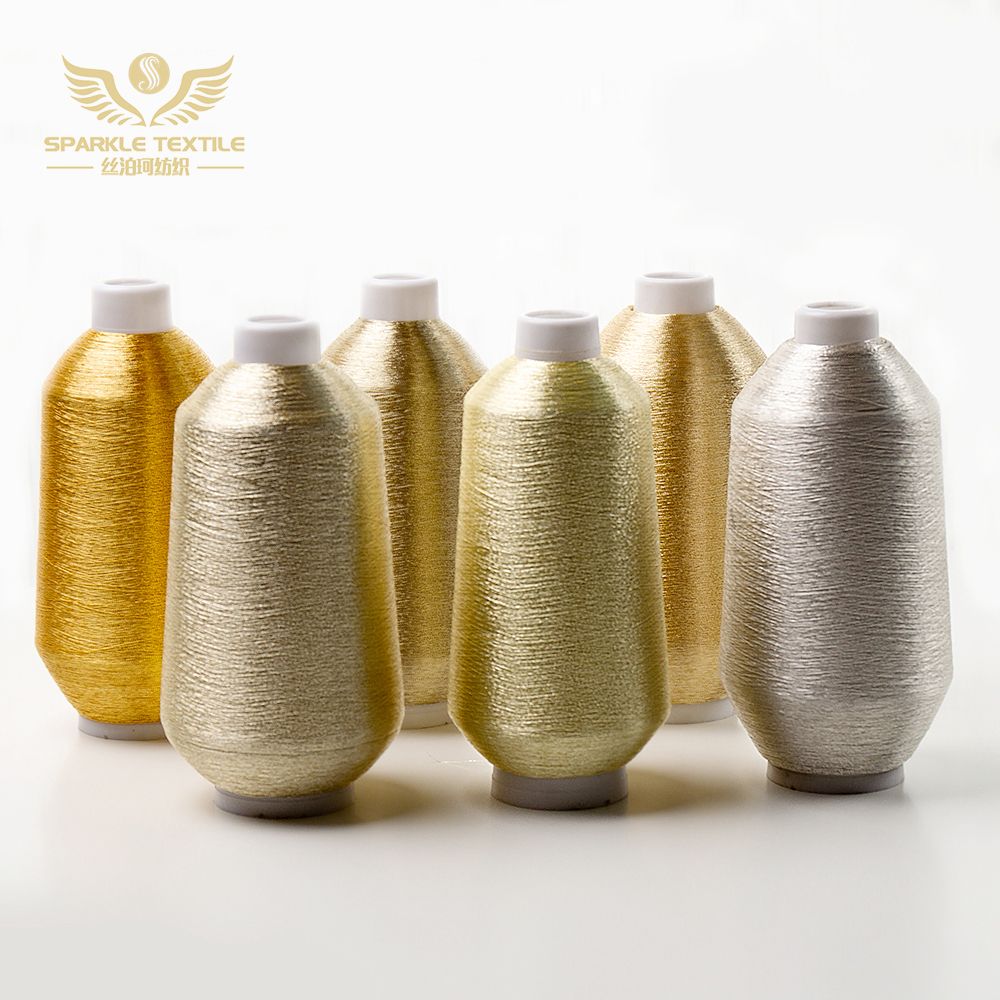 Morocco Market Sparkle Dongyang Embroidery Metallic Yarn Pure Silver Metallic Threads Pure Gold Metallic Lurex Yarn