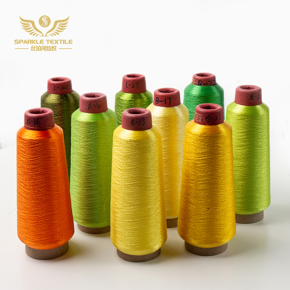 Китай Оптовая Высококачественная металлическая пряжа типа ST Dongyang Sparkle Embroidery Metallic Yarn Multicolor MS Metallic Lurex Yarn, производитель