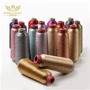Heißer Verkaufs-Schein-mehrfarbiger ST-Typ Metallic-Faden Gold MS Metallic-Lurex-Garn Bangladesch-Markt Zebra-Stickerei-Metallic-Garn