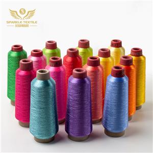 Оптовая Высококачественная металлическая пряжа типа ST Dongyang Sparkle Embroidery Metallic Yarn Multicolor MS Metallic Lurex Yarn