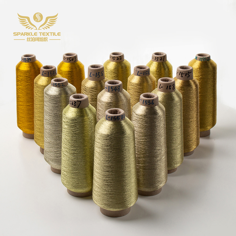 Embroidery Thread Common Gold ST-Type Dongyang Metallic Thread L-1552 L-7275 Copper Ms Metallic Yarn