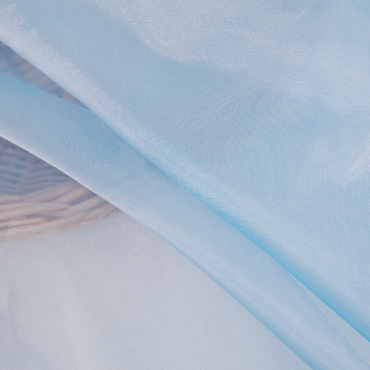 Brocade Satin Shinny Liquid Tulle Soft Chiffon Printed 100 Polyester Bridal Solid Crystal Sheer Silk Organza Fabric