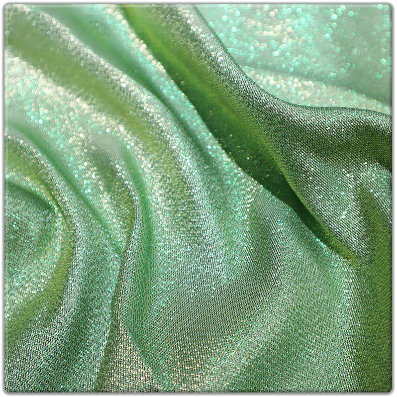 Popular Shine Double Color Silk Lurex Fabric Exquisite Gradual Change Stage Wedding Dress Fabric Stain Polyester Fabric