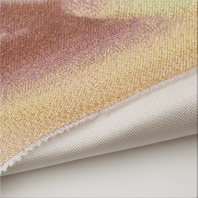 Китай Популярная блестящая двухцветная шелковая ткань с люрексом, изысканная ткань для свадебного платья с постепенным изменением, пятно, полиэфирная ткань, производитель
