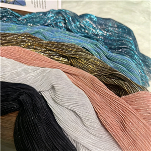 Sparkling Luster Stretch Knitting Fabric Lightweight Tulle Fabric Pleating Glitter Mesh Fabric