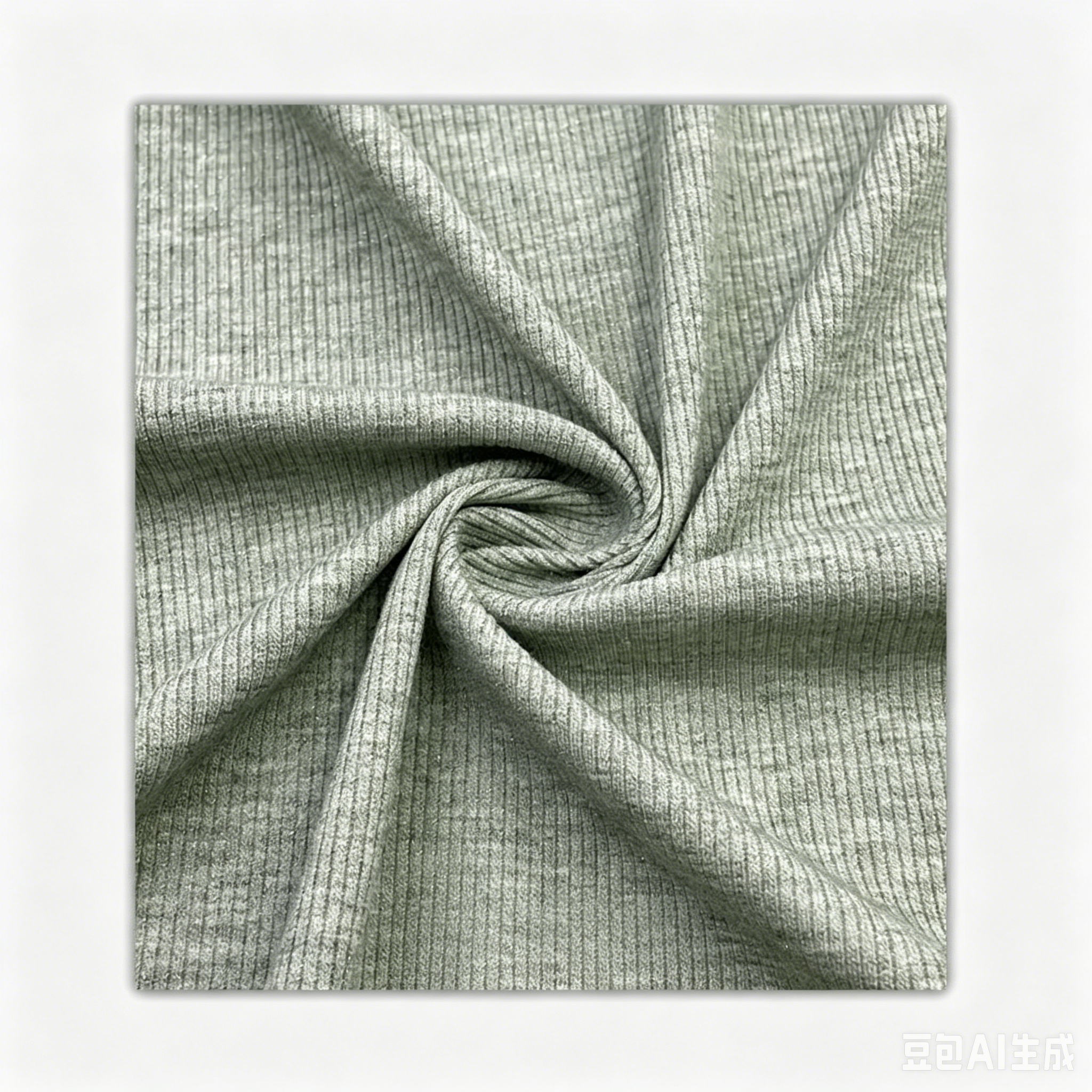 280gsm Silver Metallic Yarn Sparkle 2x2 Rib Knitted Fabric with Nylon & Rayon for Winter Dress Lining
