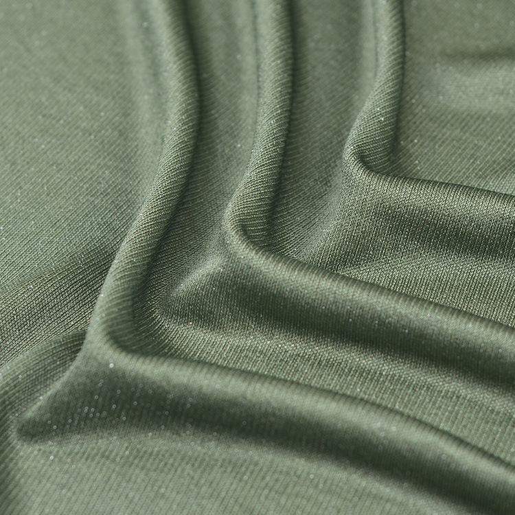 Wholesale High-Quality Premium Double-Faced Acetate Lurex Knit Fabric 190g Jersey Fabric