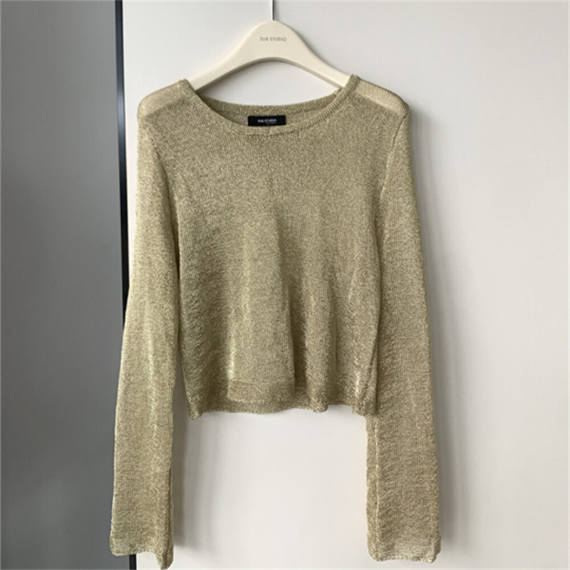 Glitter Polyester Gold Shinny Mesh Jacquard Elastic Metallic Thread Stretch Knitting Fabric