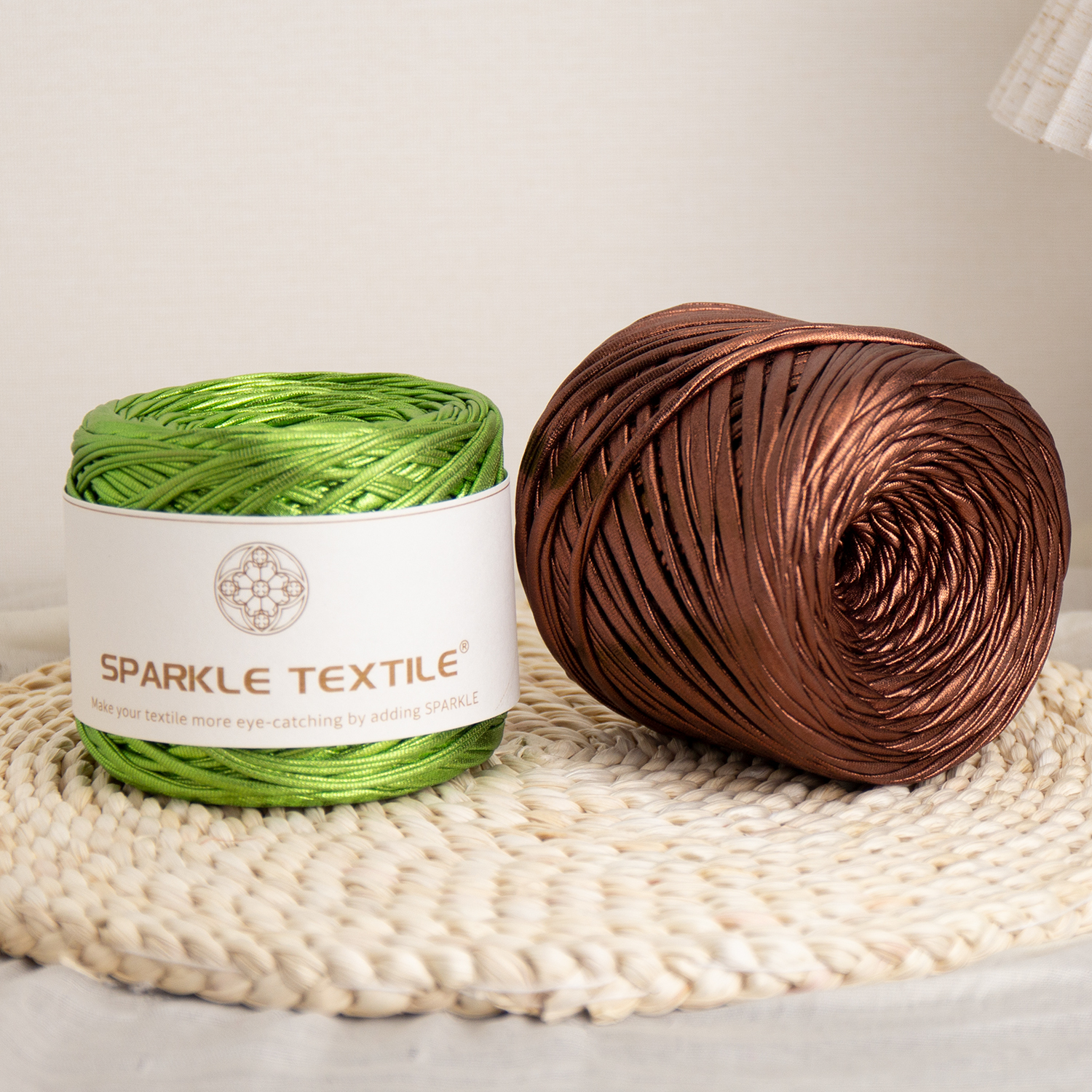 Hand Metallic Crochet Thread 200g Spun T-Shirt Yarn for DIY Crochet Bag Crocheting DIY Craft