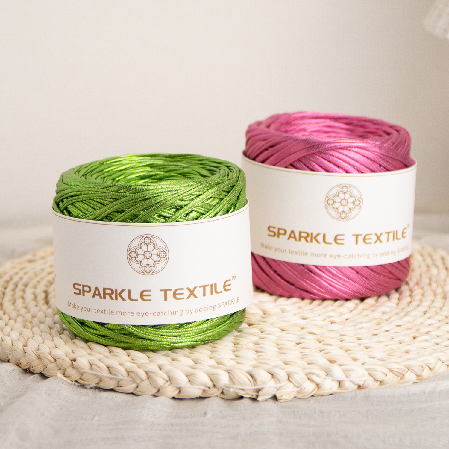 Hand Metallic Crochet Thread 200g Spun T-Shirt Yarn for DIY Crochet Bag Crocheting DIY Craft