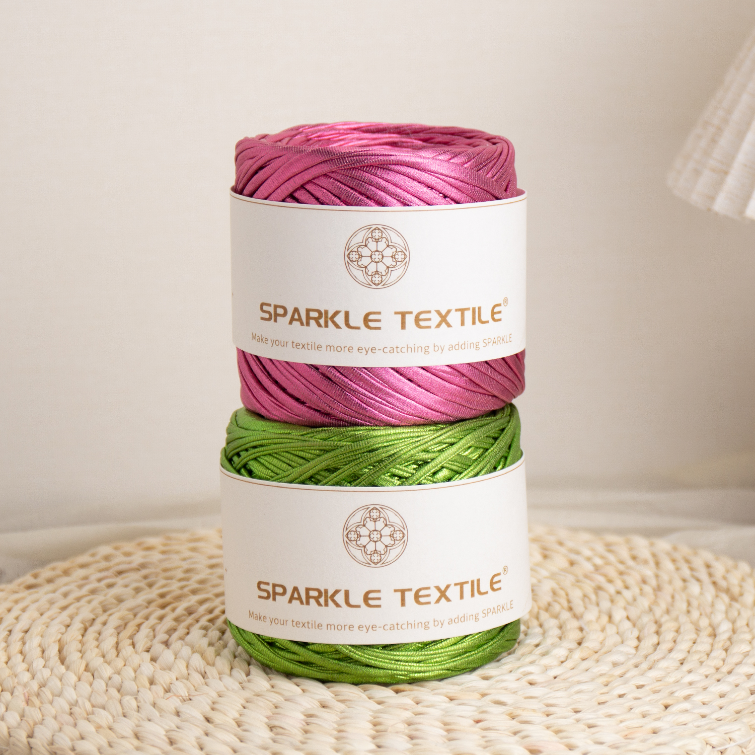 Hand Metallic Crochet Thread 200g Spun T-Shirt Yarn for DIY Crochet Bag Crocheting DIY Craft