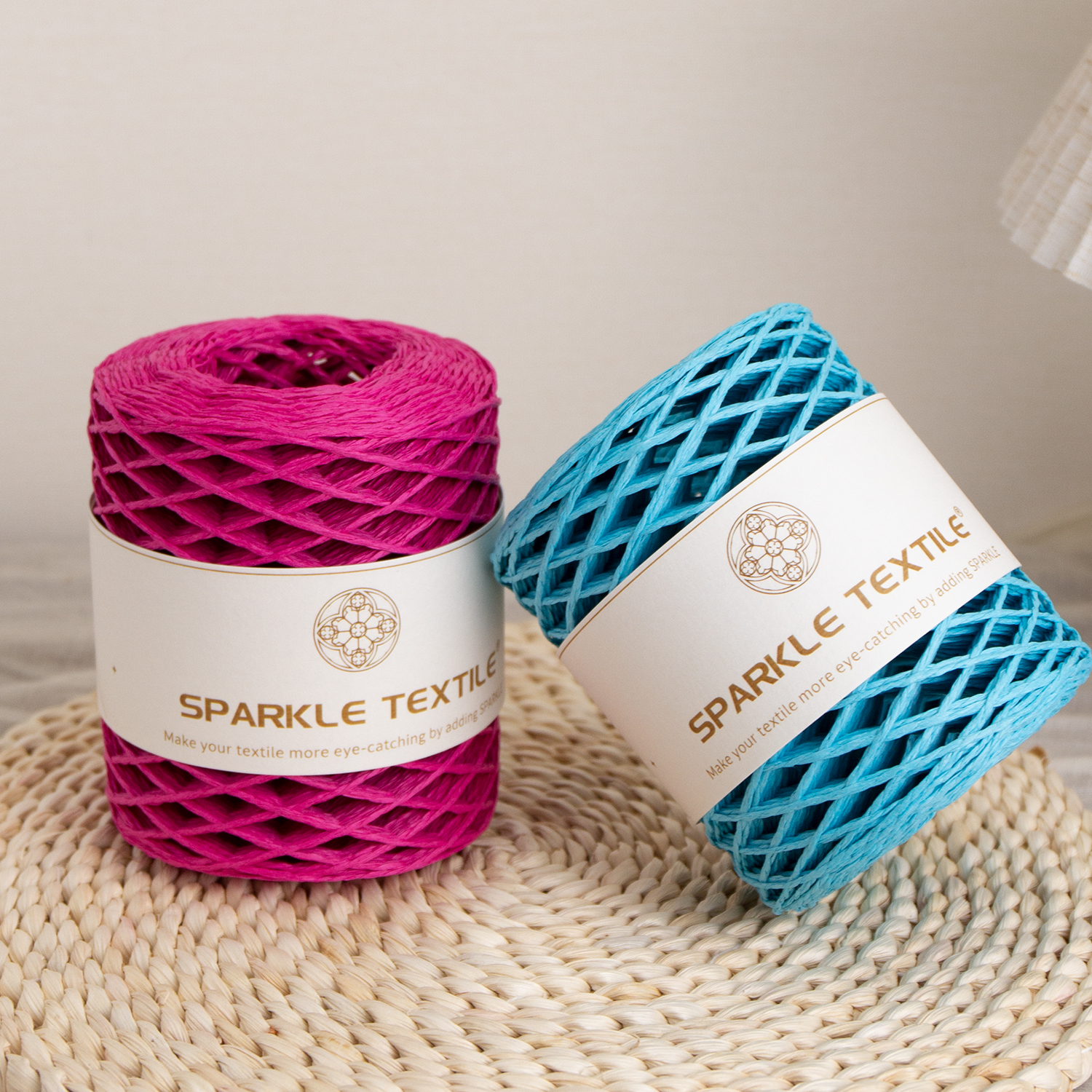 High Quality 150 Meters Raffia Paper Yarn DIY Crochet Yarn 2mm Thickness Raffia
