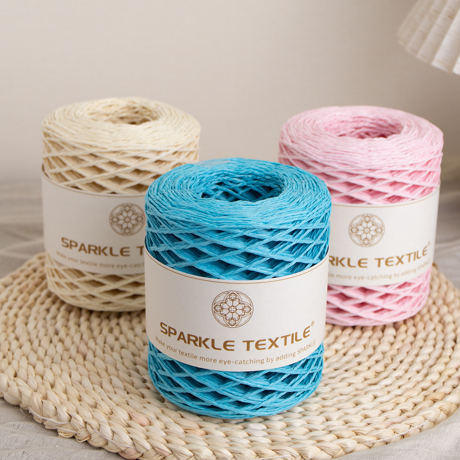 High Quality 150 Meters Raffia Paper Yarn DIY Crochet Yarn 2mm Thickness Raffia