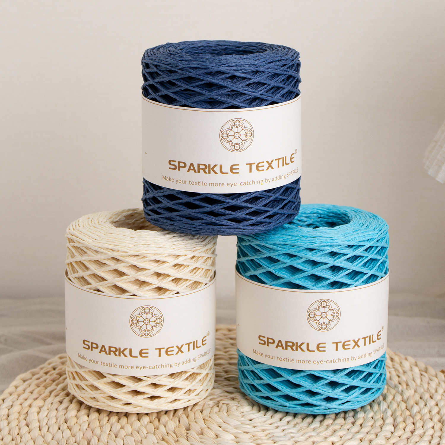 High Quality 150 Meters Raffia Paper Yarn DIY Crochet Yarn 2mm Thickness Raffia