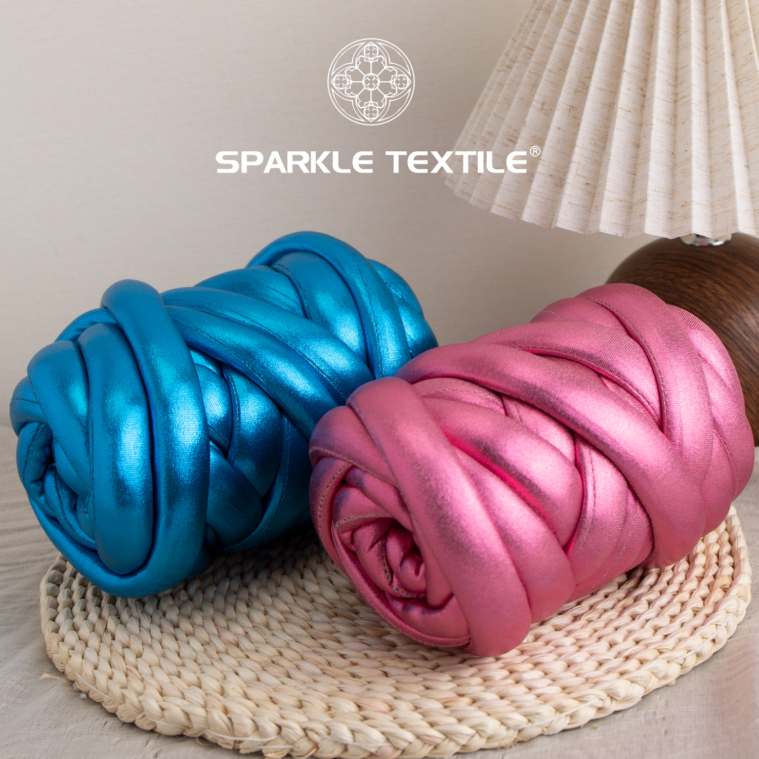 Hot Sell Chunky 3CM Thick Shine Metallic Color Crochet Yarn 100% Polyester for DIY Bags, Cushions & Cat Nest, Hand Knitting