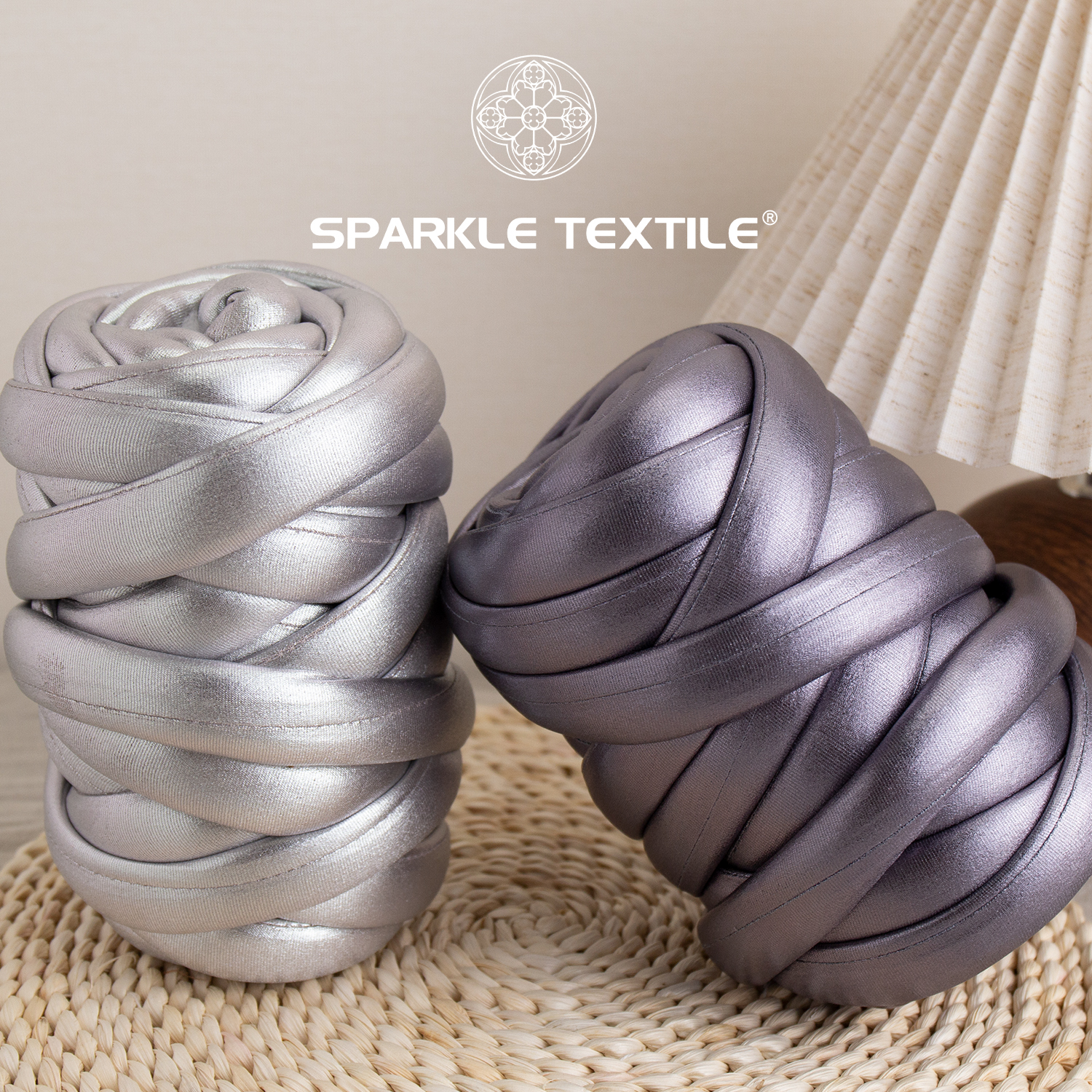 Hot Sell Chunky 3CM Thick Shine Metallic Color Crochet Yarn 100% Polyester for DIY Bags, Cushions & Cat Nest, Hand Knitting