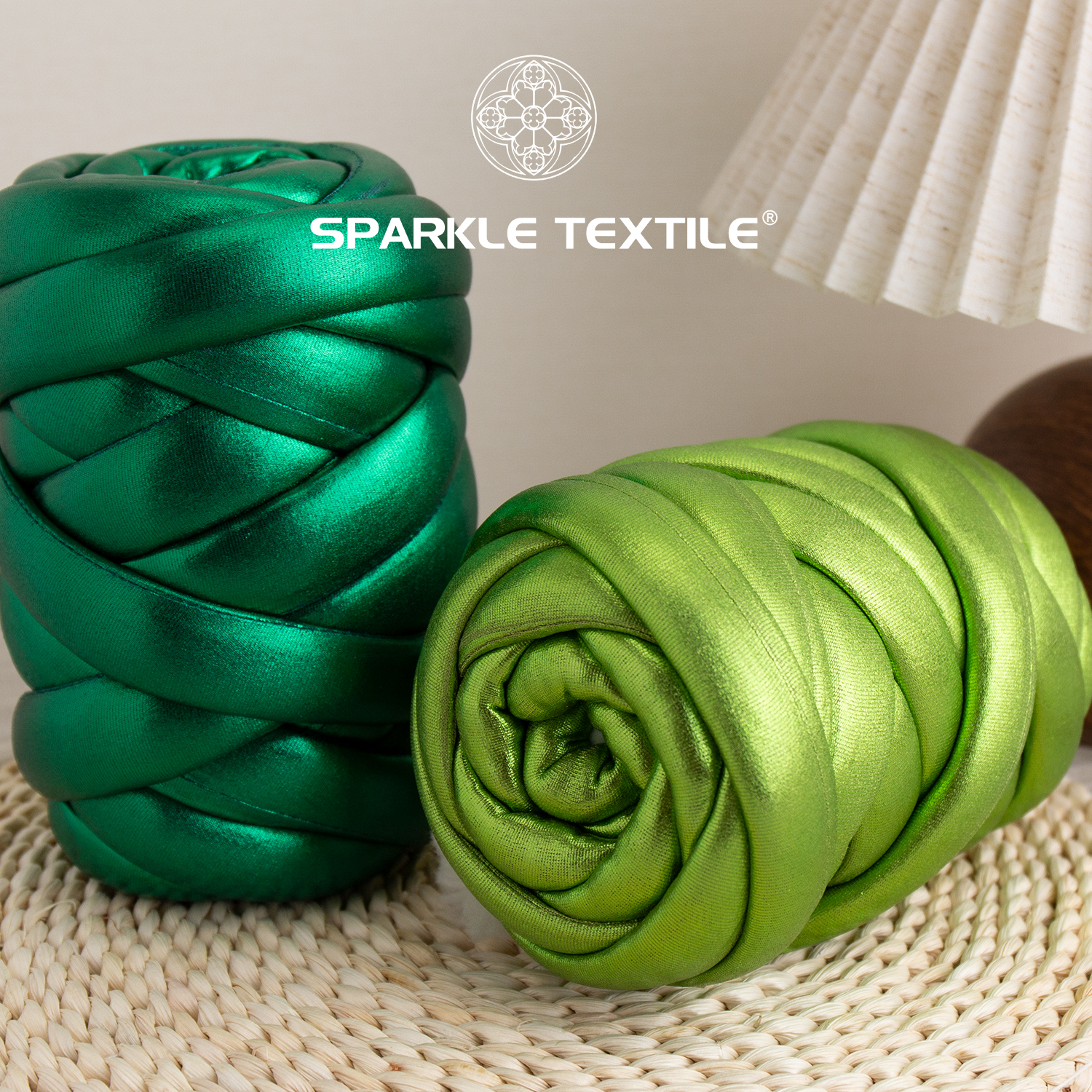 Hot Sell Chunky 3CM Thick Shine Metallic Color Crochet Yarn 100% Polyester for DIY Bags, Cushions & Cat Nest, Hand Knitting