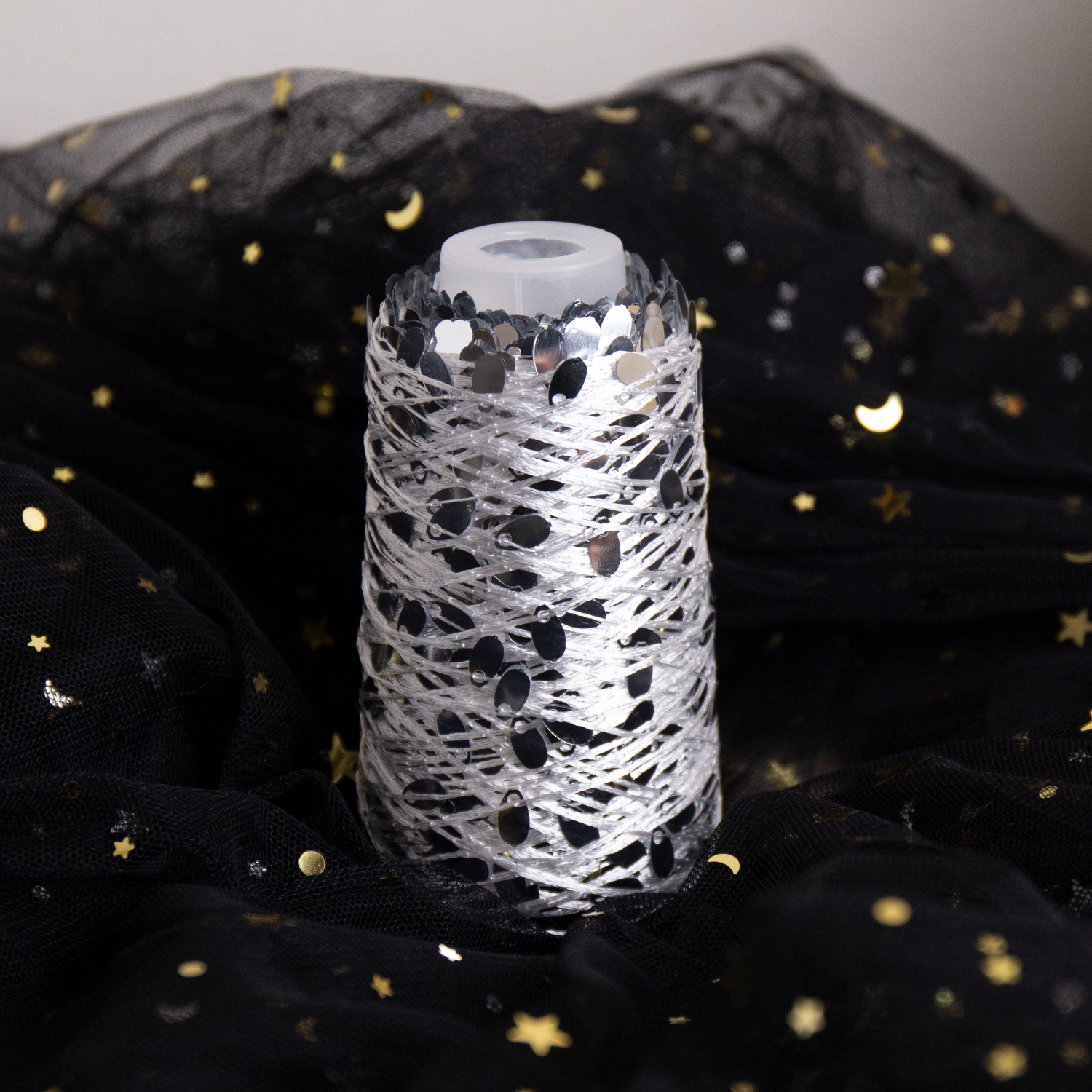 Fancy Combed Cotton Yarn 50gPer Cone Waterdrop Large Sequins Bead Yarn Handmade DIY Knitting Crochet Sparkle Glitter Sequin Yarn