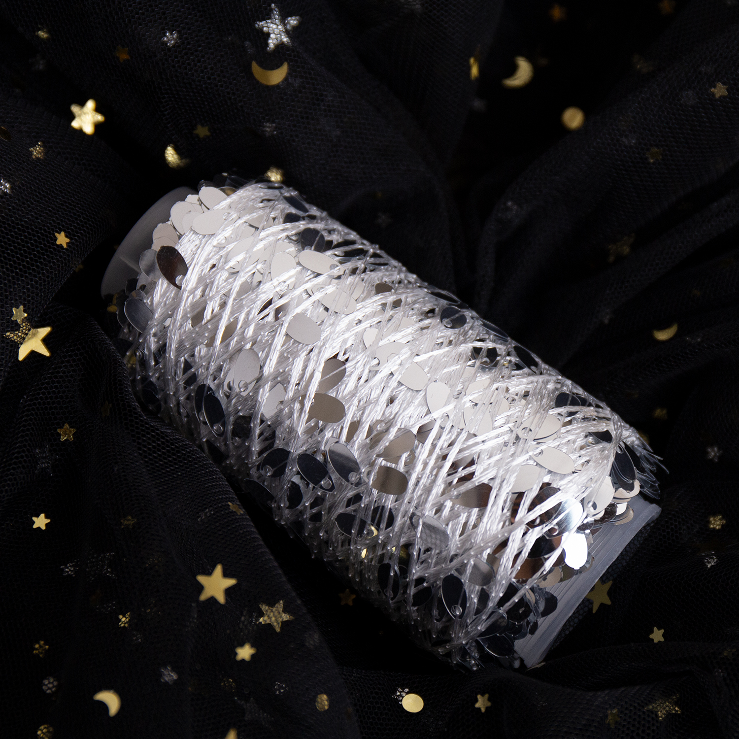 Fancy Combed Cotton Yarn 50gPer Cone Waterdrop Large Sequins Bead Yarn Handmade DIY Knitting Crochet Sparkle Glitter Sequin Yarn