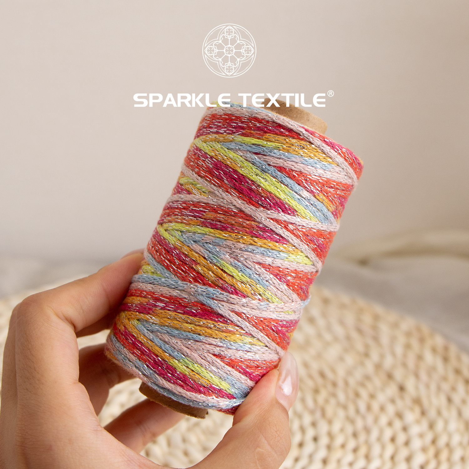 Acrylic Metallic Fancy Yarn Silver Gold Lurex Thread for Hand Knitting, Crochet, Weaving & DIY Craft Projects