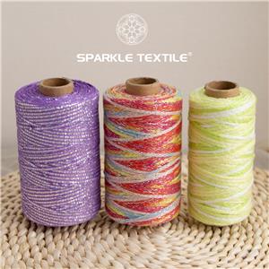 Acrylic Metallic Fancy Yarn Silver Gold Lurex Thread for Hand Knitting, Crochet, Weaving & DIY Craft Projects