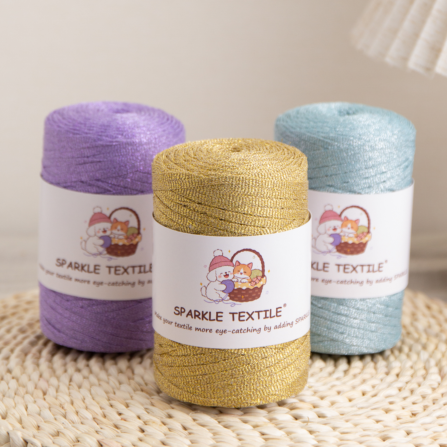 4MM Polyester Metallic Hollow Rope Woven Ribbon with Lurex Thread for DIY Handmade Bags, Crochet Crafts