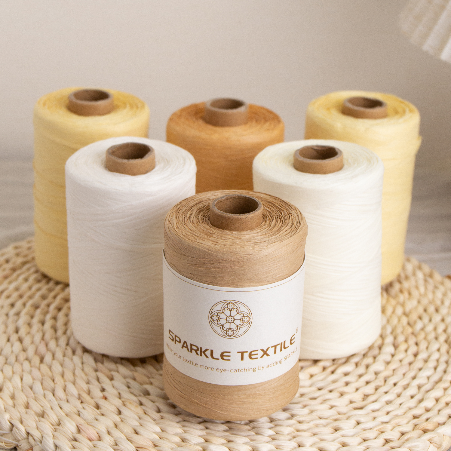 Raffia Hand Crochet Yarn Spun 300Meters DIY Flat Paper Raffia Yarn for Crochet Bag