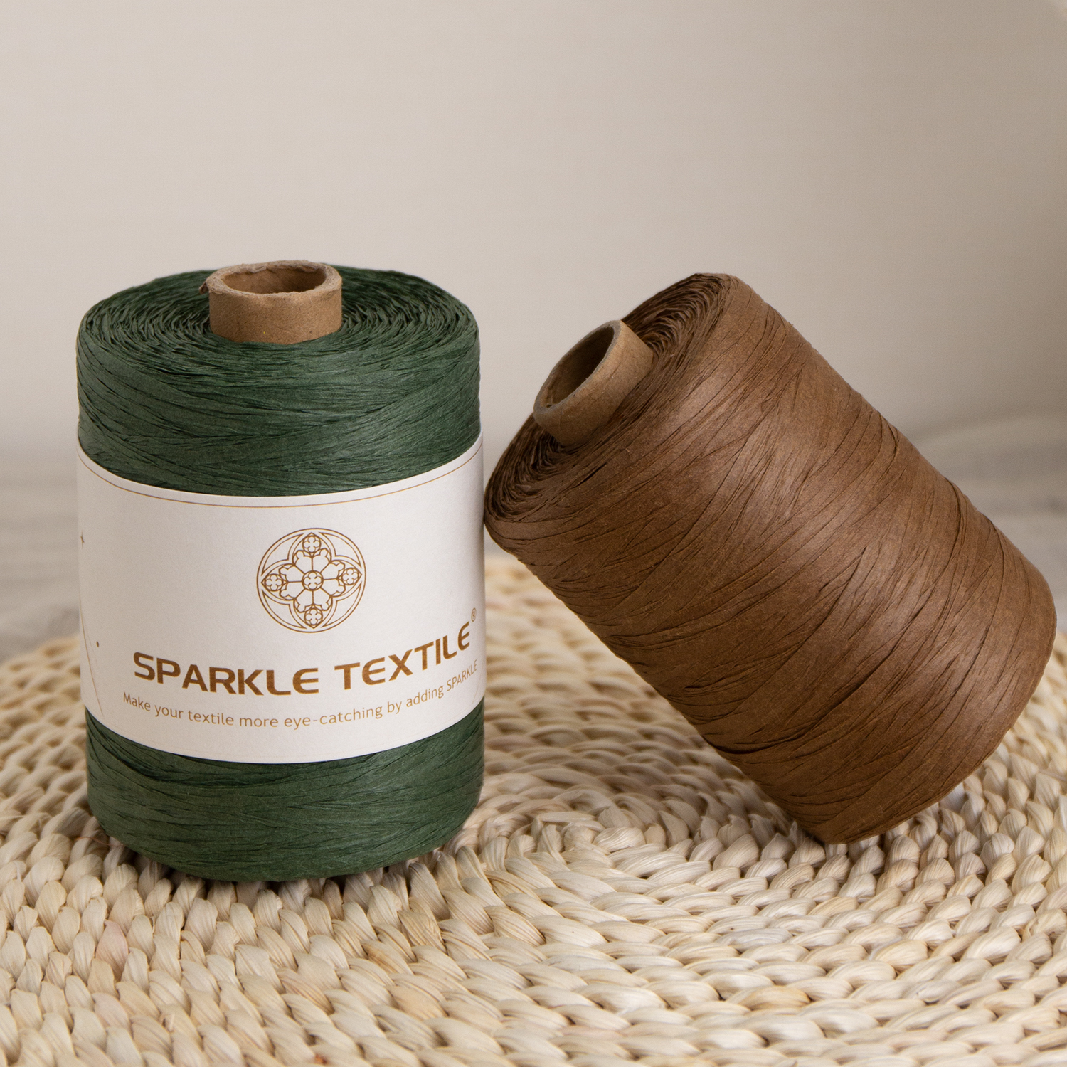 Raffia Hand Crochet Yarn Spun 300Meters DIY Flat Paper Raffia Yarn for Crochet Bag