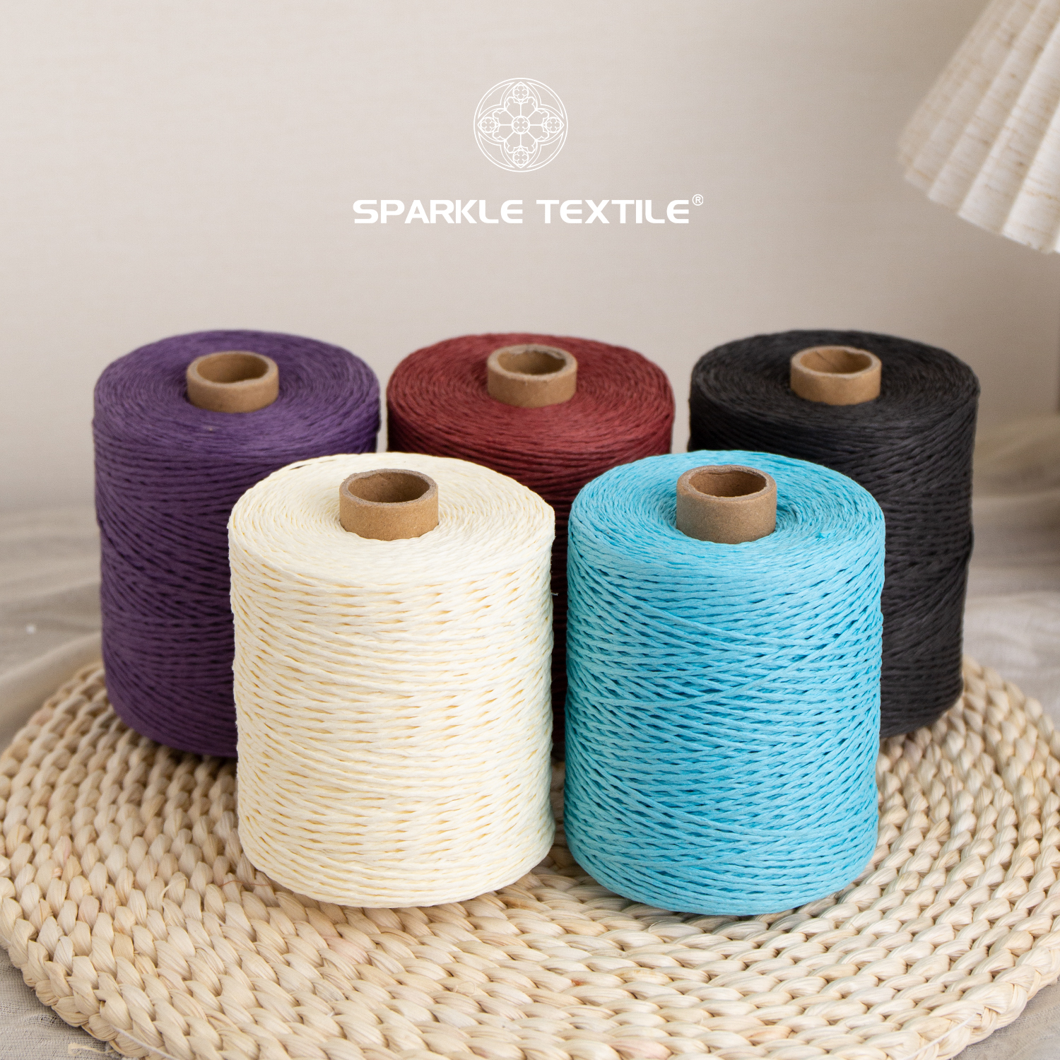 Cost-Effective 300M Colored Double Twisted Raffia Paper Yarn Thread for Crochet Handbags Hats Bags DIY Craft