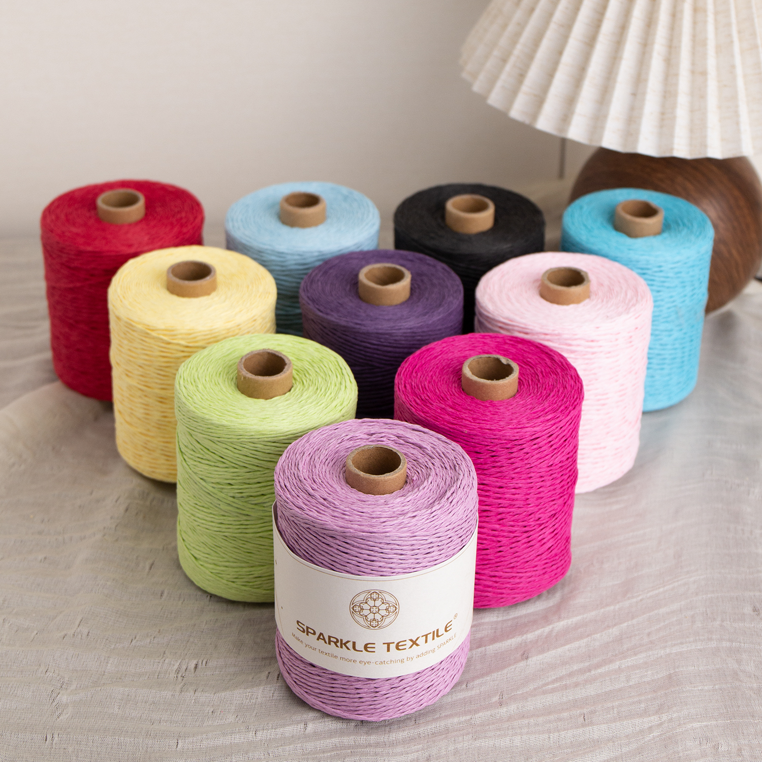 Cost-Effective 300M Colored Double Twisted Raffia Paper Yarn Thread for Crochet Handbags Hats Bags DIY Craft