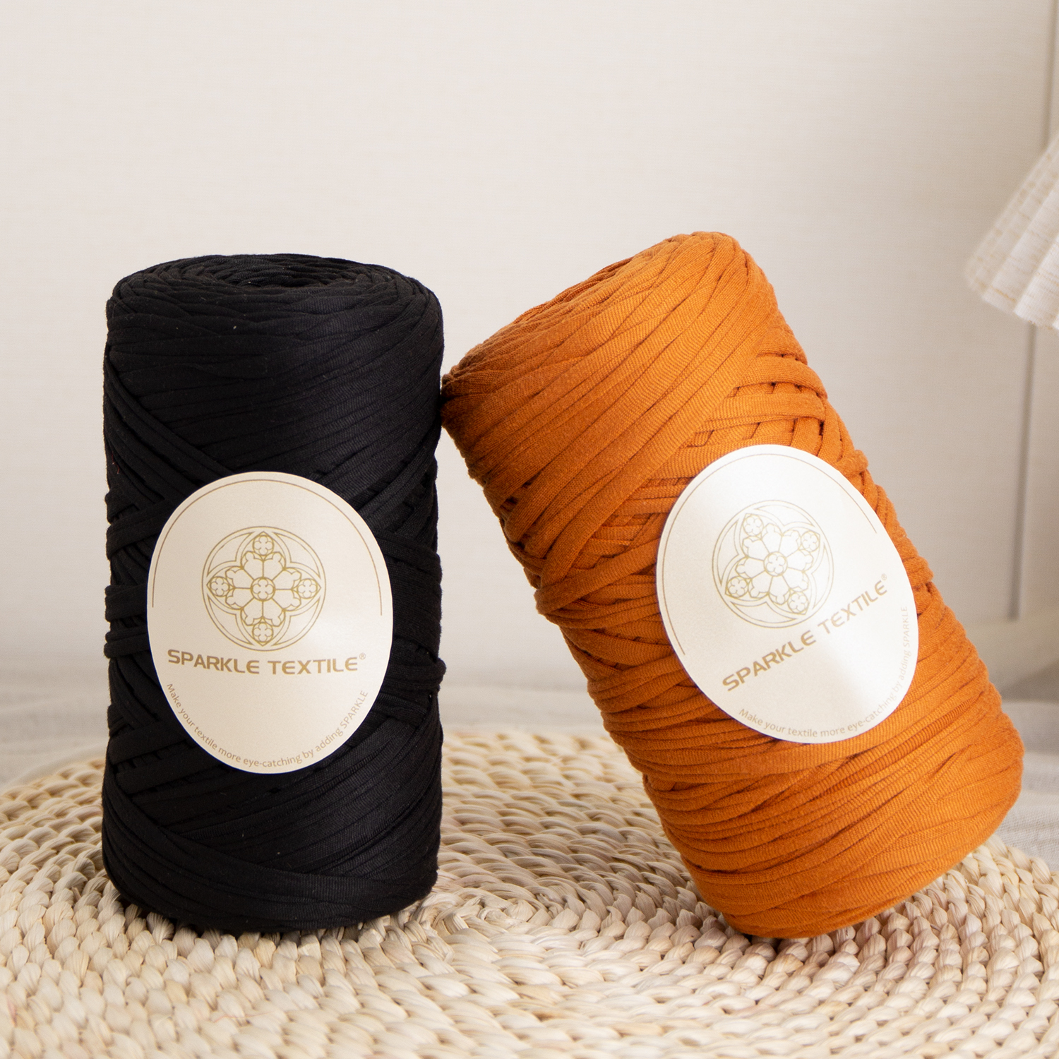 Big Spun 310g Elasticity Hand Knitting 2cm Wide Soft Polyester T Shirt Crochet Yarn for Beginners