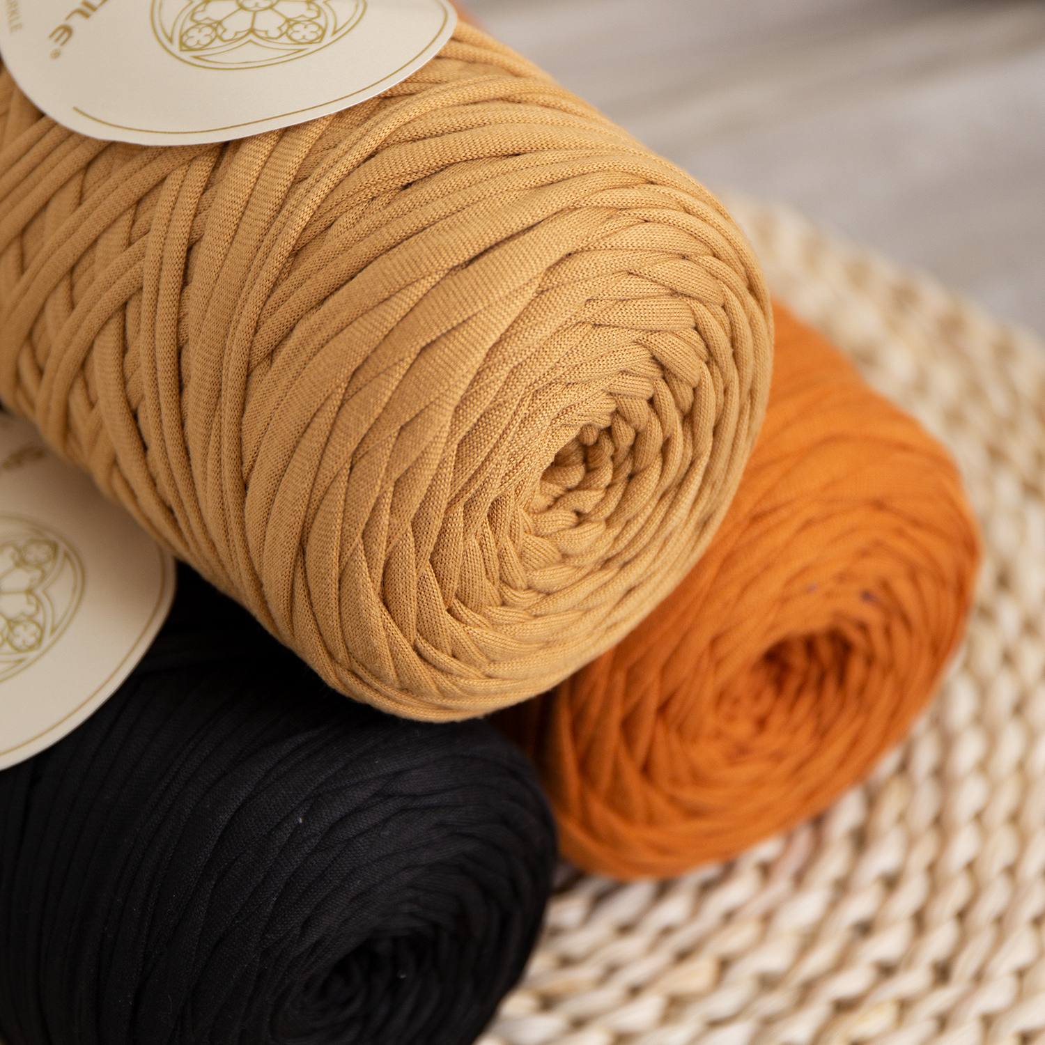 Big Spun 310g Elasticity Hand Knitting 2cm Wide Soft Polyester T Shirt Crochet Yarn for Beginners